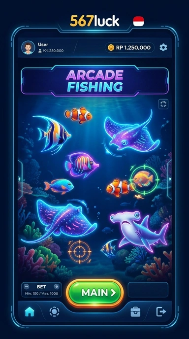 Cuplikan layar menu unduhan 567luck untuk perangkat Android